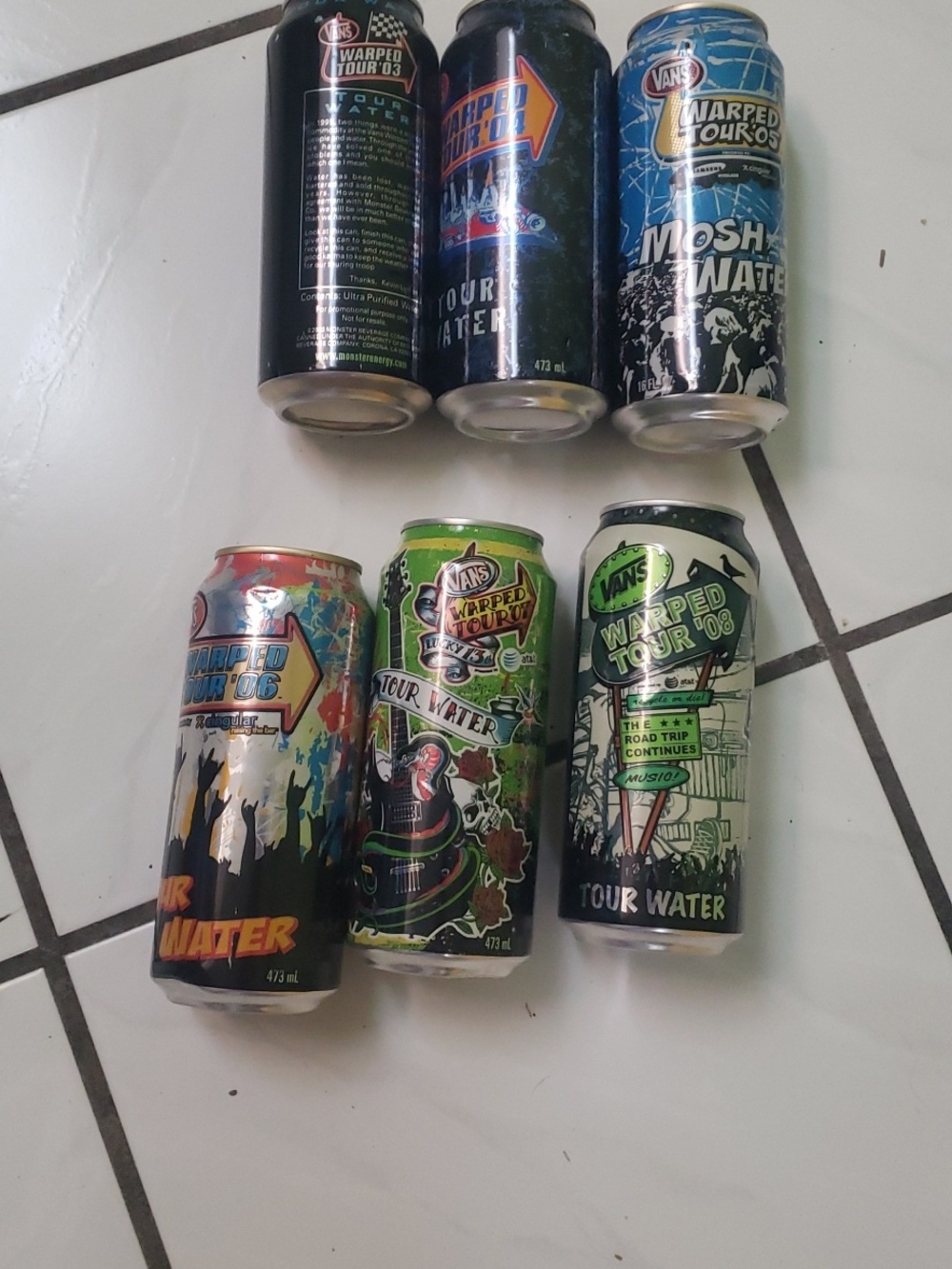 Vintage unique Vans 2003-2008 Warped Tour MonsterTour water Cans (6)